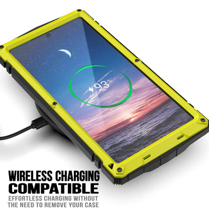 R-JUST Yellow Phone Case Full Protection Cover with Kickstand - For Samsung Galaxy S24 Ultra