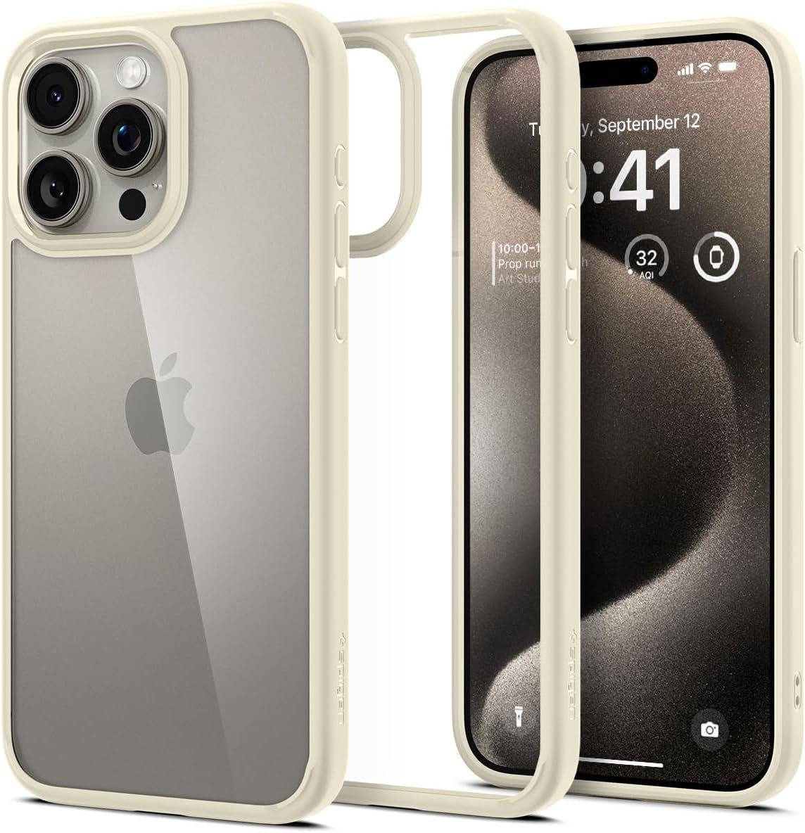 Spigen Ultra Hybrid Hard Clear Back Case - For iPhone 15 Pro - mosaccessories