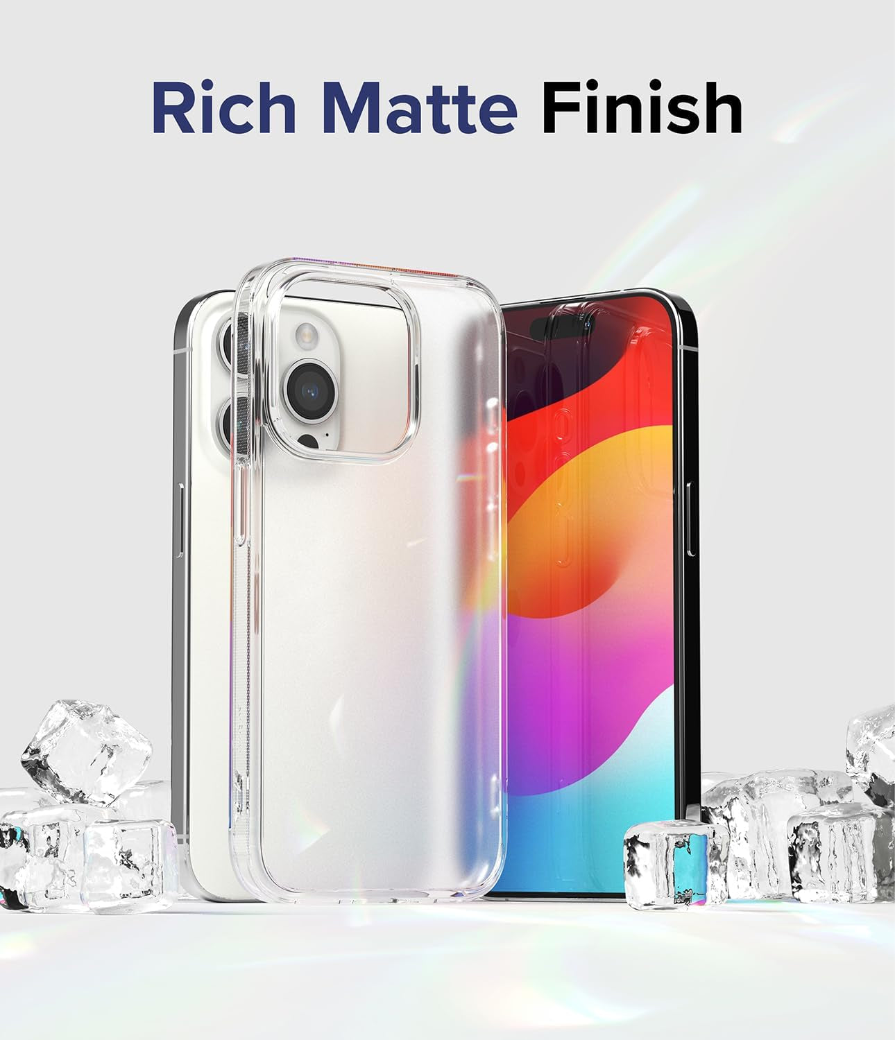 Ringke Fusion Matte Clear Shockproof TPU Bumper Case - For iPhone 15 Pro Max - mosaccessories