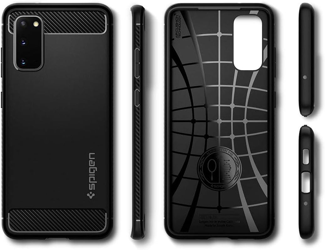 Spigen Rugged Armor Matte Black Case - For Samsung Galaxy S20 - mosaccessories