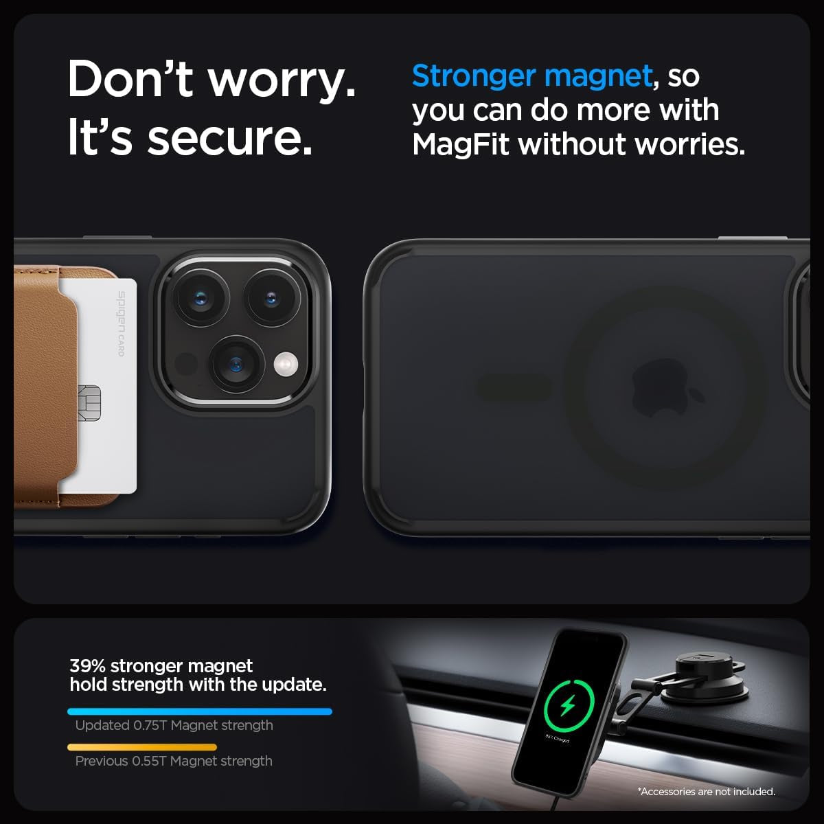 Spigen Ultra Hybrid Magfit Frost Black Case - For iPhone 15 Pro Max - mosaccessories