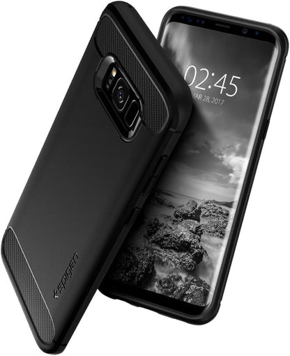 Spigen Rugged Armor Matte Black Case - For Samsung Galaxy S8 - mosaccessories