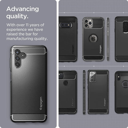 Spigen Rugged Armor Matte Black Case - For Samsung Galaxy A13 5G / A04s - mosaccessories