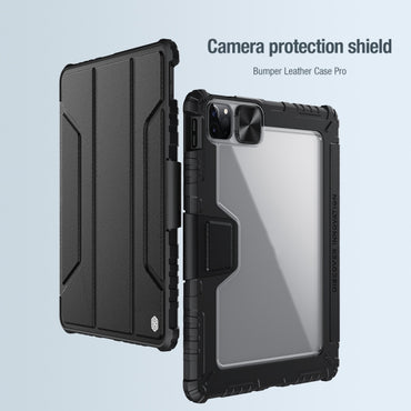 Nillkin Armoured Pro Flip Cover PU Leather Case With Stand & Pen Slot - For iPad Air 10.9" (2022) / (2020) / Pro 11" (2020) - MosAccessories.co.uk