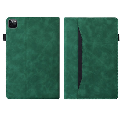 Business Shockproof Horizontal Flip PU Leather Green Tablet Case - For iPad Pro 12.9" (2022) / (2021) / (2020) - MosAccessories.co.uk
