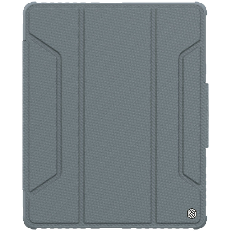 Nillkin Bumper Pro Grey Flip PU Leather Tablet Case with Pen Slot Holder - For iPad Pro 12.9" (2022) / (2021) / (2020) - MosAccessories.co.uk