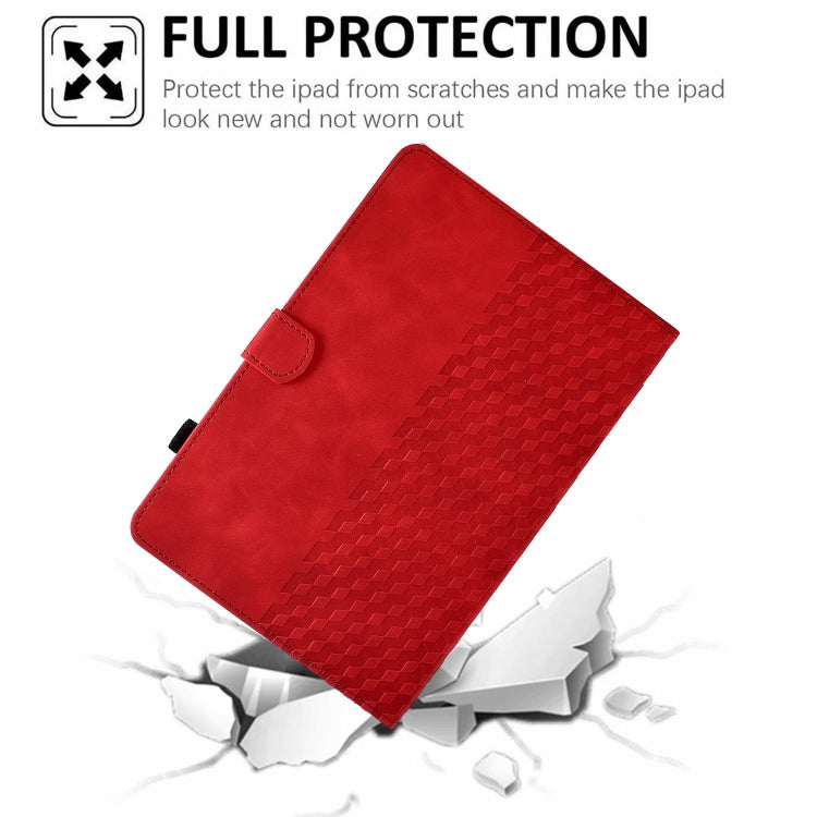 Rhombus Embossed PU Leather Smart Tablet Case - For iPad mini 6th Gen (2021) - mosaccessories
