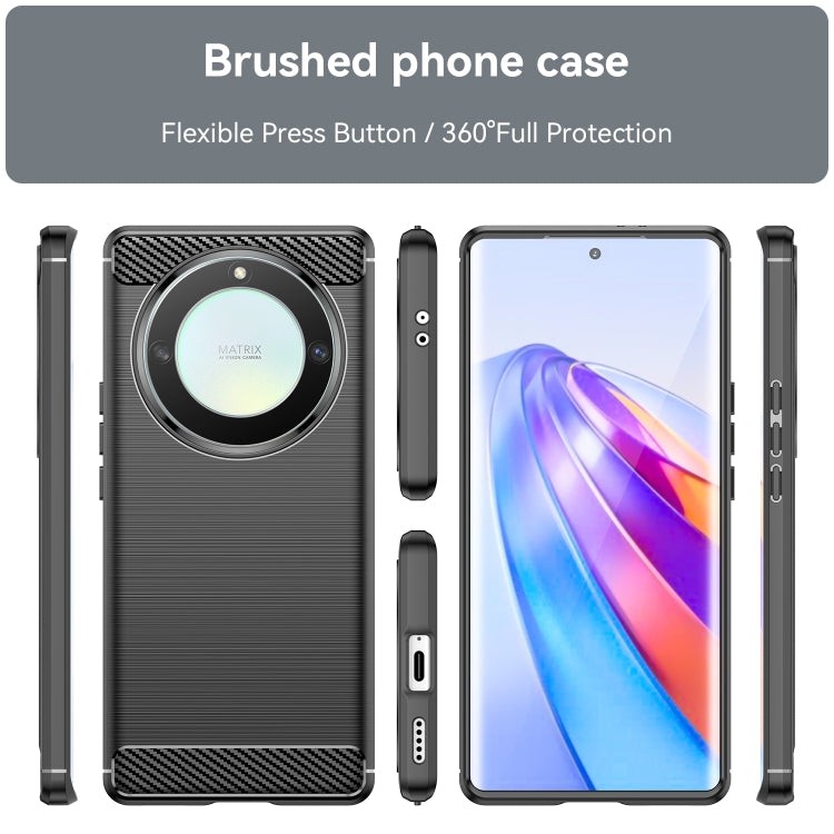 Brushed Texture Carbon Fiber TPU Phone Case - For Honor Magic5 Lite - mosaccessories