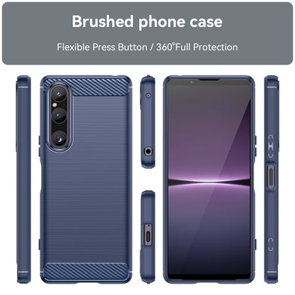 Brushed Texture Carbon Fiber TPU Phone Case - For Sony Xperia 1 V - mosaccessories