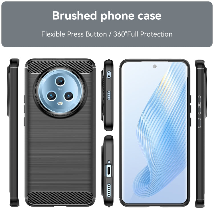 Brushed Texture Carbon Fiber TPU Phone Case - For Honor Magic5 - mosaccessories