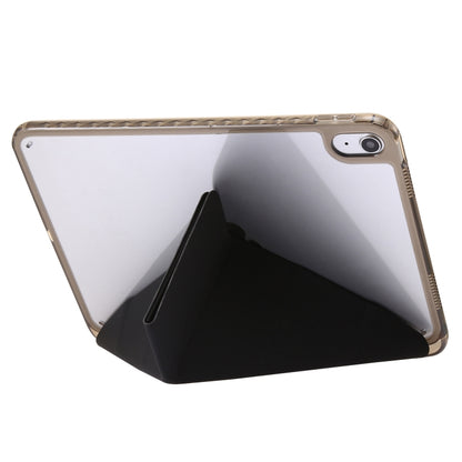 Clear Acrylic Deformation Leather iPad Case (Black) - For iPad 10th Gen 10.9 (2022) - mosaccessories