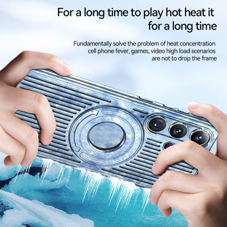 Cooling MagSafe Magnetic Ring Holder Phone Case - For Samsung Galaxy S23 - mosaccessories