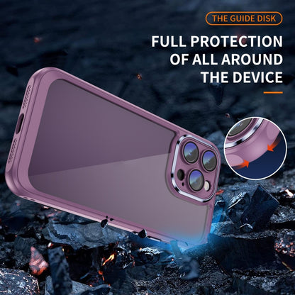 PC + TPU Phone Case with Lens Film (Light Purple) - For iPhone 14 Pro - mosaccessories