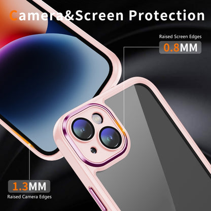 PC + TPU Phone Case with Lens Film (Apricot) - For iPhone 14 - mosaccessories