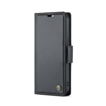 CaseMe Butterfly Buckle Litchi Texture RFID Anti-theft Wallet Case - For iPhone 14 Plus - mosaccessories
