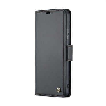 CaseMe Butterfly Buckle Litchi Texture RFID Anti-theft Wallet Case - For Xiaomi 13 - mosaccessories