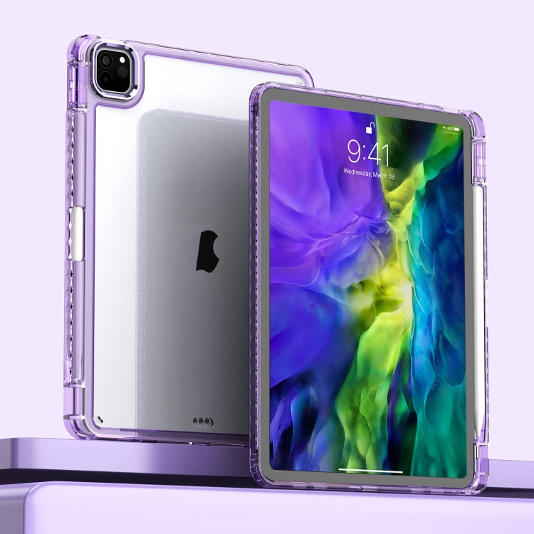 Clear Acrylic Shockproof Tablet Case (Purple) - For iPad Pro 11 2022 / 2021 / 2020 - mosaccessories