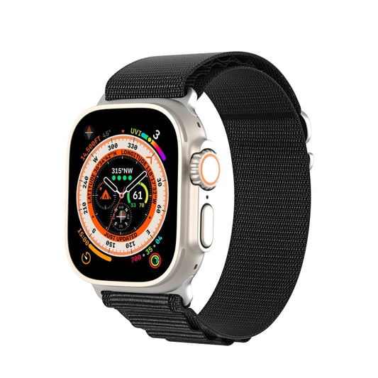 Dux Ducis GS Series Nylon Loop Watch Band - For Apple Watch Ultra 2 Black - mosaccessories