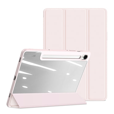 Dux Ducis Toby Series Pink Tri-Fold Smart Tablet Case - For Samsung Galaxy Tab S9 FE - MosAccessories.co.uk