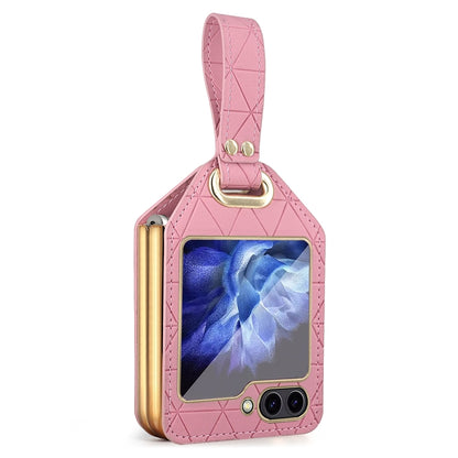 Rocky Series Wristband Holder PC Phone Case Pink - For Samsung Galaxy Z Flip5 - MosAccessories.co.uk