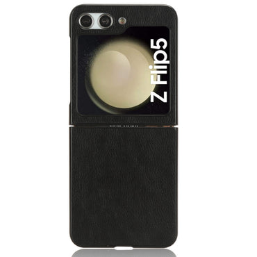 Litchi Texture Back Case - For Samsung Galaxy Z Flip5 - mosaccessories