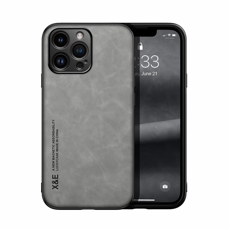 Skin Feel Magnetic Leather Back Phone Case - iPhone 15 Pro Max - mosaccessories