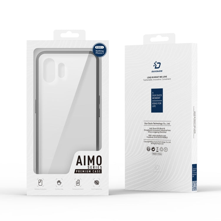 Dux Ducis Aimo Series TPU + PC Frosted Feel Black Phone Case - For Nothing Phone (2) - mosaccessories