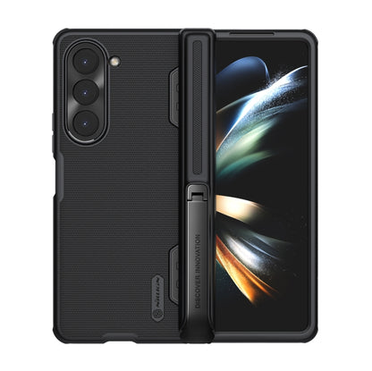 Nillkin Super Frosted Fold PC + TPU Phone Case with Holder (Black) - For Samsung Galaxy Z Fold5 - MosAccessories.co.uk