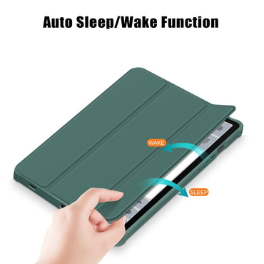 Acrylic 3-folding Smart Leather Tablet Case - For Samsung Galaxy Tab S9 - mosaccessories