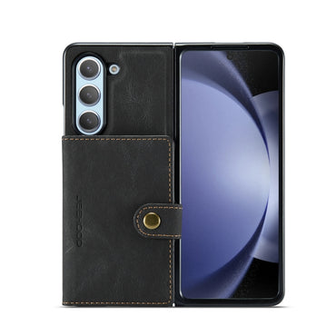 JEEHOOD Retro Magnetic Detachable Wallet Phone Case - For Samsung Galaxy Z Fold5 - MosAccessories.co.uk