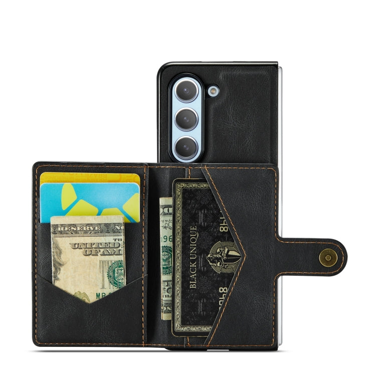 JEEHOOD Retro Magnetic Detachable Wallet Phone Case - For Samsung Galaxy Z Fold5 - MosAccessories.co.uk