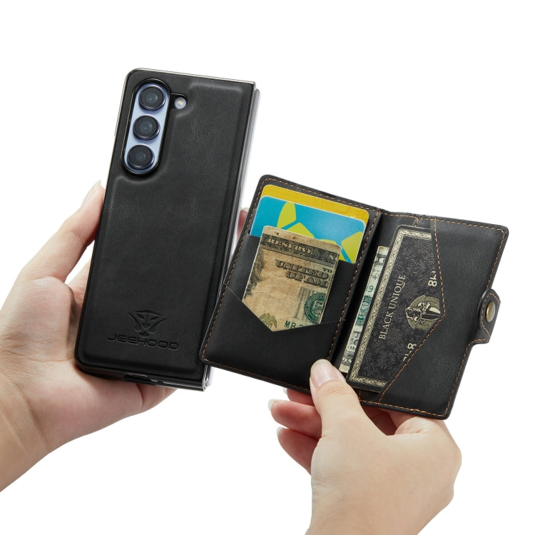 JEEHOOD Retro Magnetic Detachable Wallet Phone Case - For Samsung Galaxy Z Fold5 - MosAccessories.co.uk