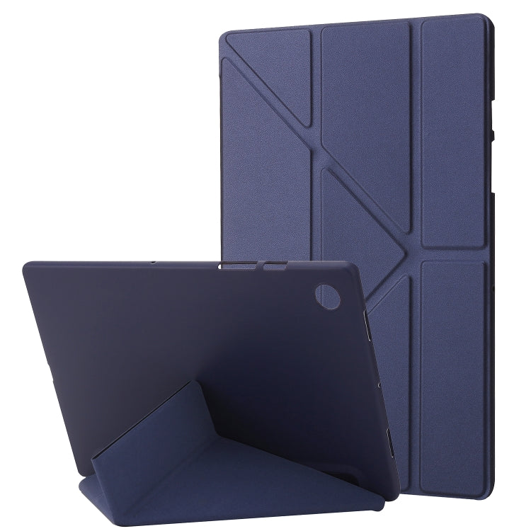 TPU Deformation Multi-Fold Leather Tablet Case Navy Blue - For Samsung Galaxy Tab A9 - MosAccessories