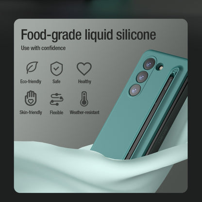 Nillkin Flex Pure PC + Liquid Silicone Phone Case with S Pen - For Samsung Galaxy Z Fold5 - MosAccessories