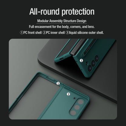 Nillkin Flex Pure PC + Liquid Silicone Phone Case with S Pen - For Samsung Galaxy Z Fold5 - MosAccessories