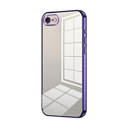 Transparent Plating Fine Hole Phone Case - For iPhone 7 / 8 / SE (20/22) (Purple) - Mos Accessories