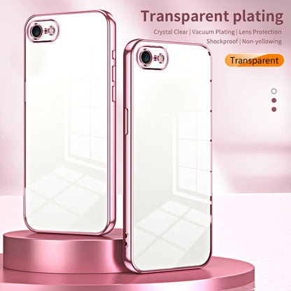 Transparent Plating Fine Hole Phone Case - For iPhone 7 / 8 / SE (20/22) (Pink) - Mos Accessories