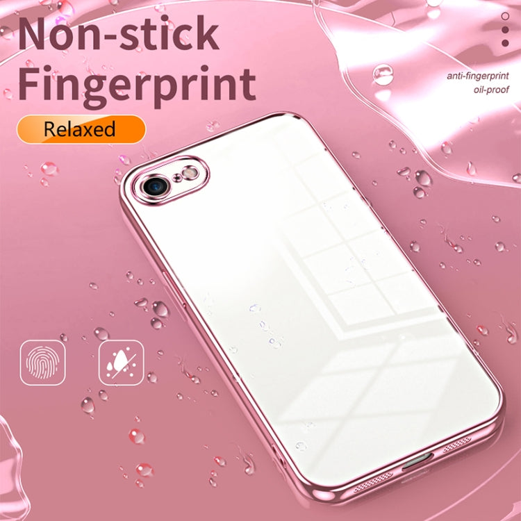 Transparent Plating Fine Hole Phone Case - For iPhone 7 / 8 / SE (20/22) (Pink) - Mos Accessories