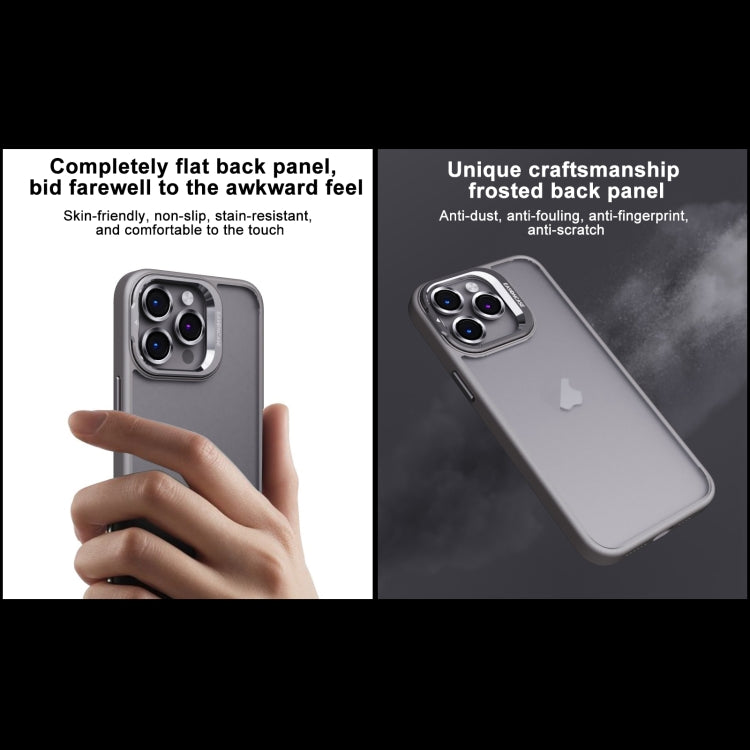 Invisible Lens Holder PC + TPU Frosted Phone Case - For iPhone 15 / 14 / 13 Series - Mos Accessories