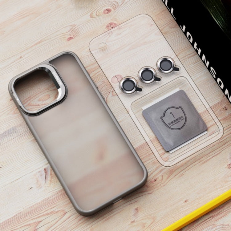 Invisible Lens Holder PC + TPU Frosted Phone Case - For iPhone 15 / 14 / 13 Series - Mos Accessories