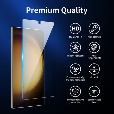 3pcs 0.16mm 9H Nanoglass Screen Protector with 2pcs Camera Lens Film - For Samsung Galaxy S24 - MosAccessories.co.uk