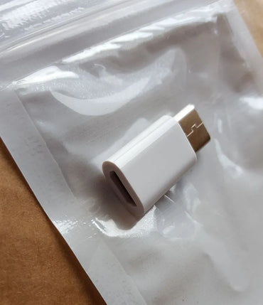 LG Male Type-C to Female Micro USB Adapter - White - mosaccessories