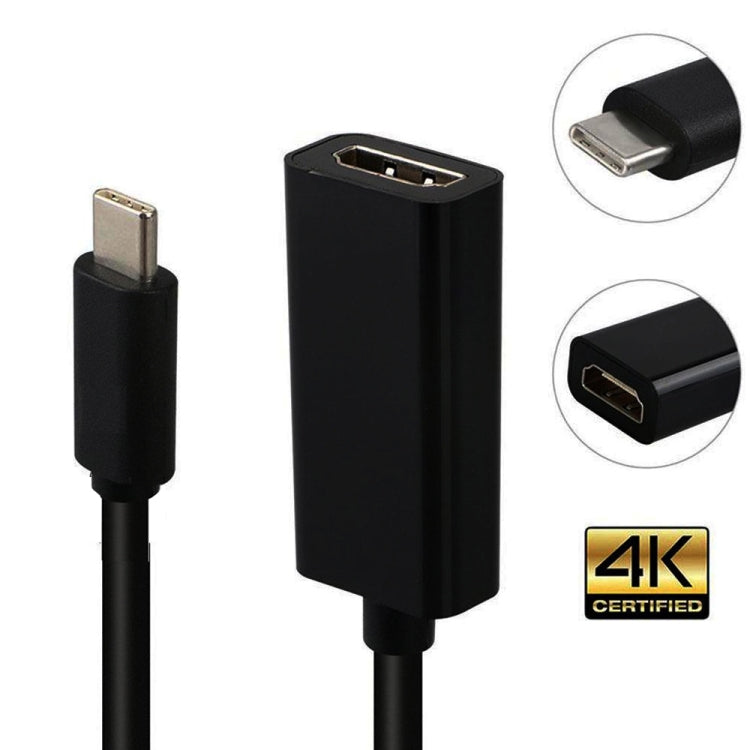 DNX-1 Mini Portable USB 3.1 USB-C to HDMI HD 4K Black Conversion Cable - mosaccessories