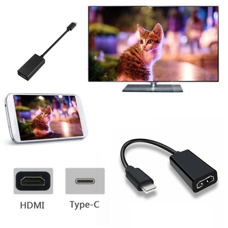 DNX-1 Mini Portable USB 3.1 USB-C to HDMI HD 4K Black Conversion Cable - mosaccessories