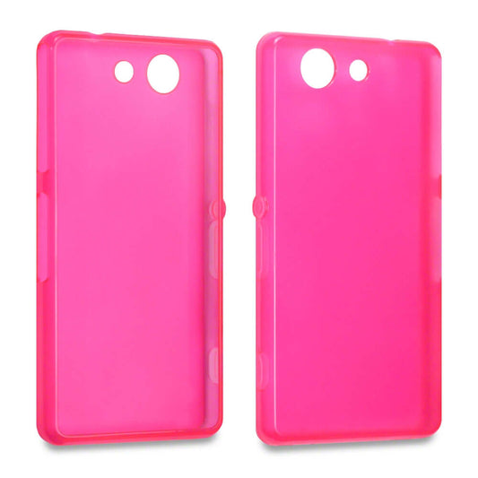 Qubits TPU Gel Hot Pink Case - For Sony Xperia Z3 Compact - mosaccessories