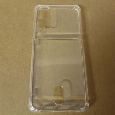 Soft TPU Clear Case With Card Slot - For Samsung S20 - mosaccessories