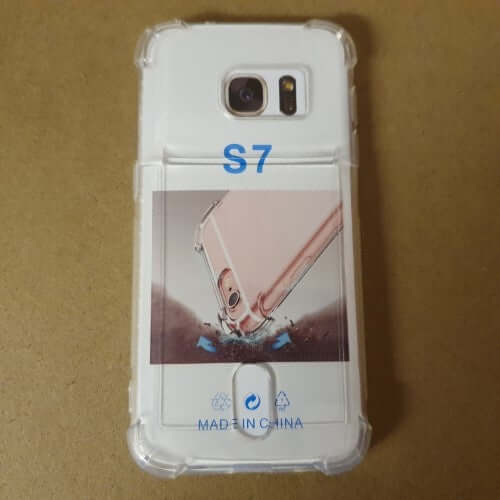 Soft TPU Clear Case With Card Slot - For Samsung S7 - mosaccessories
