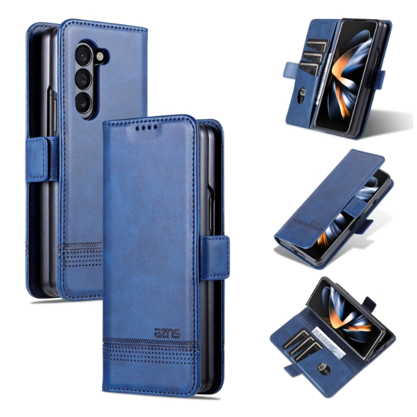 AZNS Magnetic Calf Texture PU Leather Wallet Case - For Samsung Galaxy Z Fold5 - mosaccessories