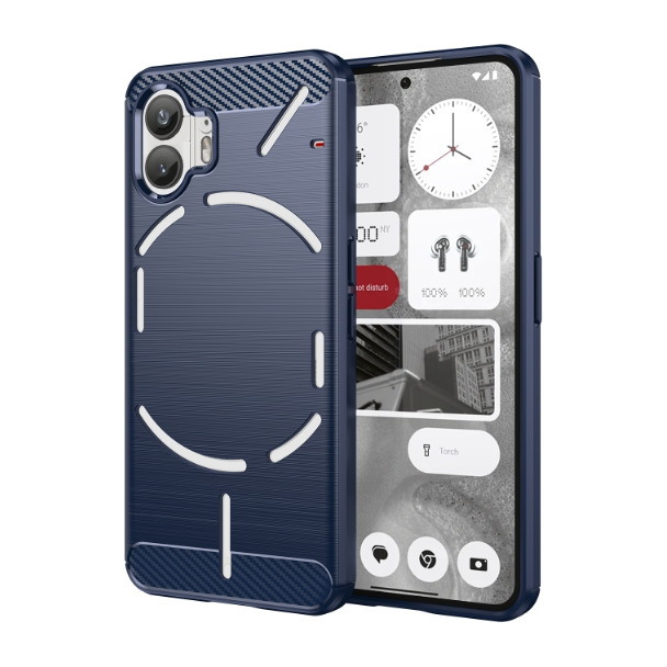 Brushed Texture Carbon Fiber TPU Phone Case - For Nothing Phone (2) - mosaccessories