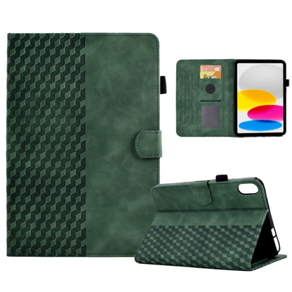 Rhombus Embossed PU Leather Smart Tablet Case - For iPad 10th Gen 10.9" (2022) - mosaccessories